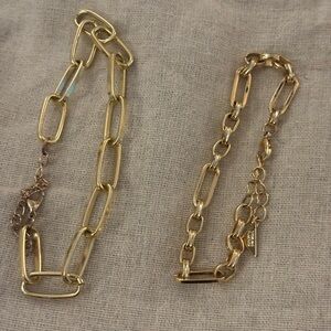 Gold Chain Bracelet Set
